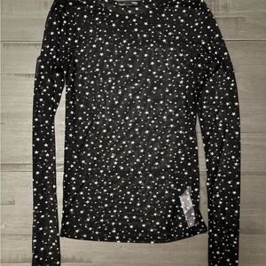 Zara Black Fitted Long Sleeve Tee